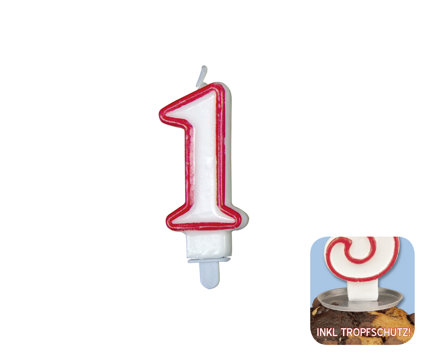 Zahlenkerze "1"        *)