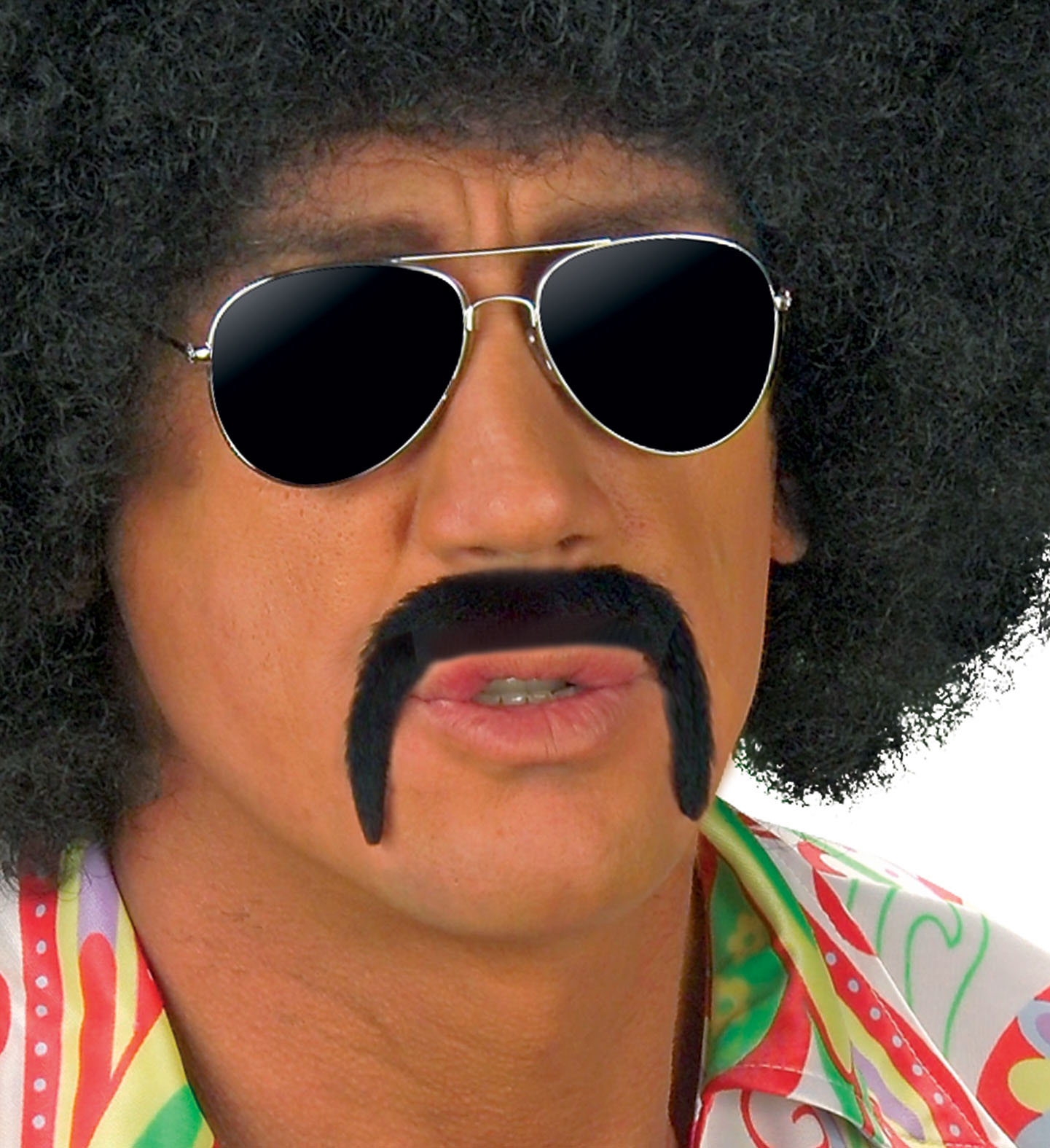 70er Jahre Schnurrbart schwarz