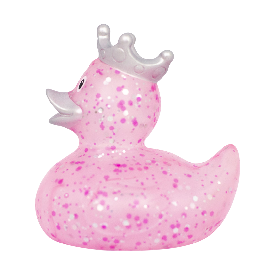 Pink Glitzer Badeente mit Krone ca. 8,5cm