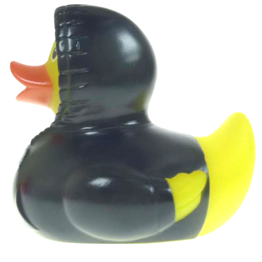 Badeente mit blauen Hoodie  8cm