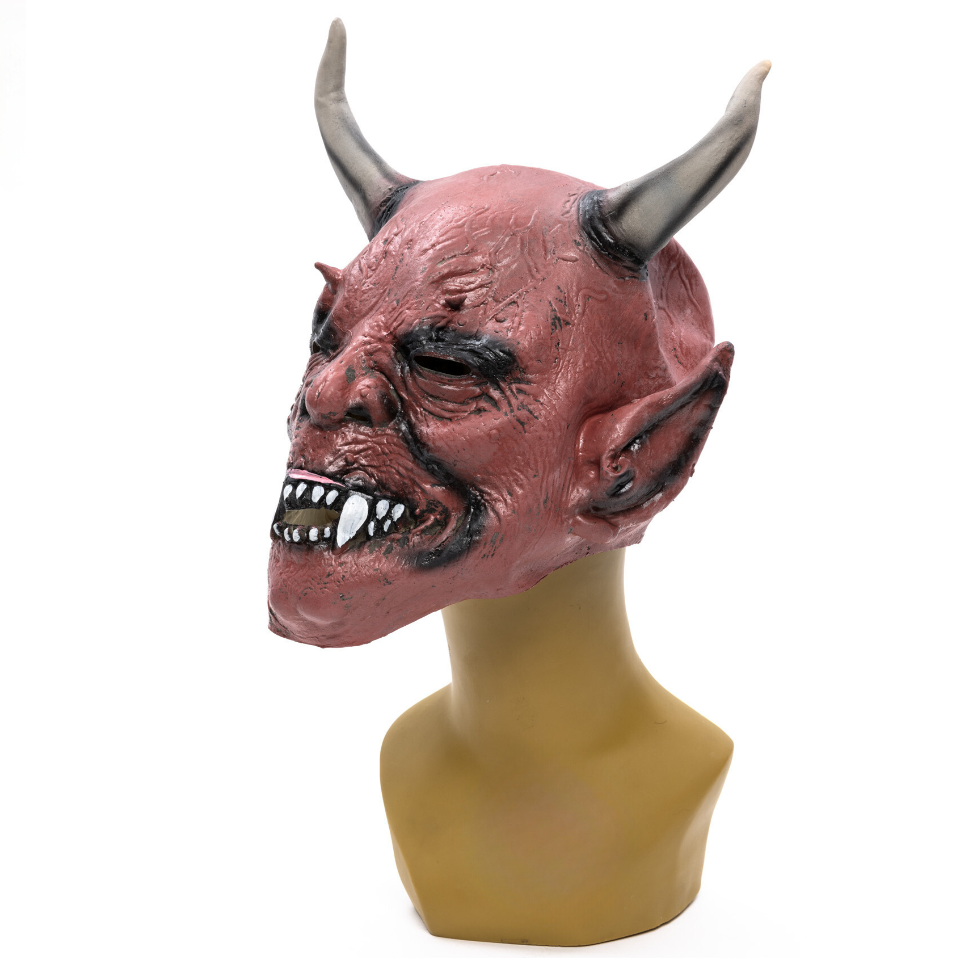 Teufel - Krampus Maske "Dämon" mit Hörnern