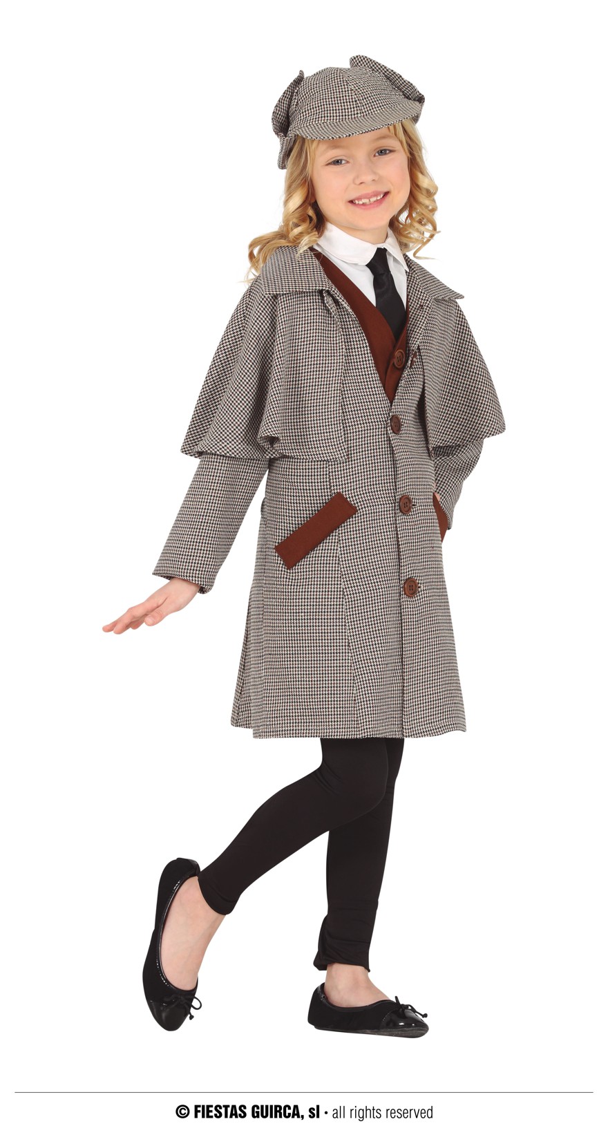 Detektiv Mantel mit Mütze 7-9 J