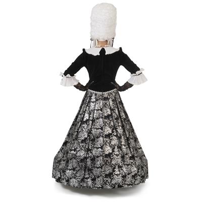 Barock Kleid silber-schwarz 40/42