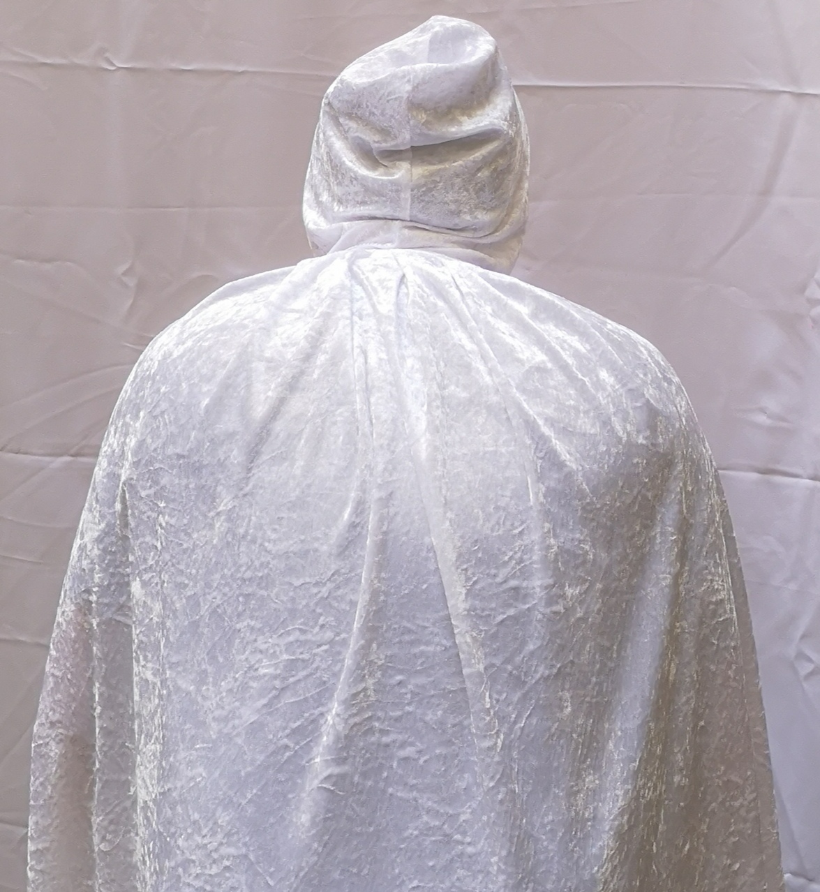 Velour Umhang  weiß   XS  90cm