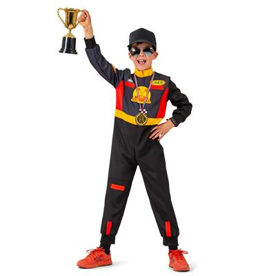 Rennfahrer Overall  schwarz Gr. 116