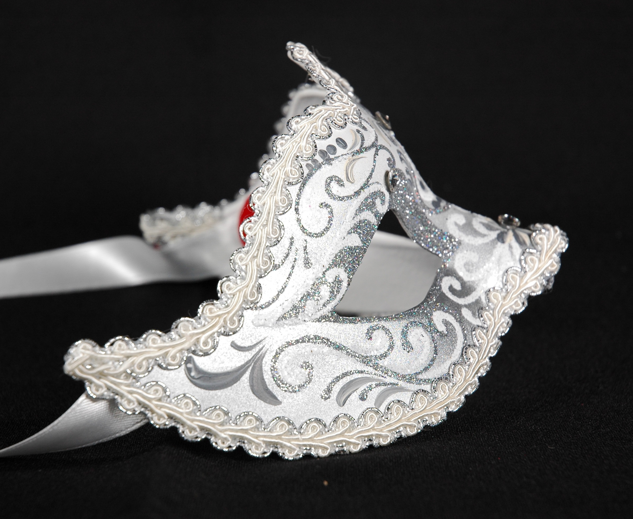 Venezianische Maske Columbine "Punta-Ice"