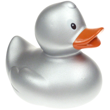 Silber Badeente  8cm