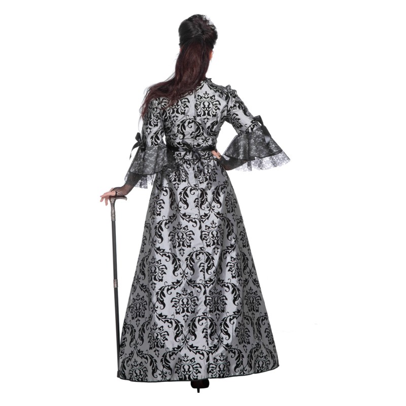 Kleid Marquise grau-schwarz  Gr. 38