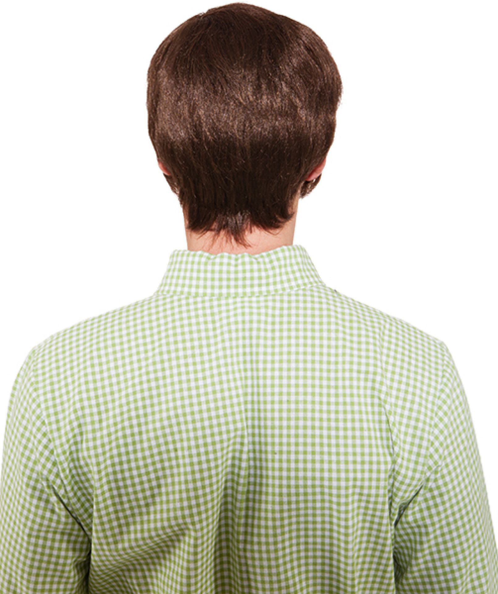 Braune Herren Perücke