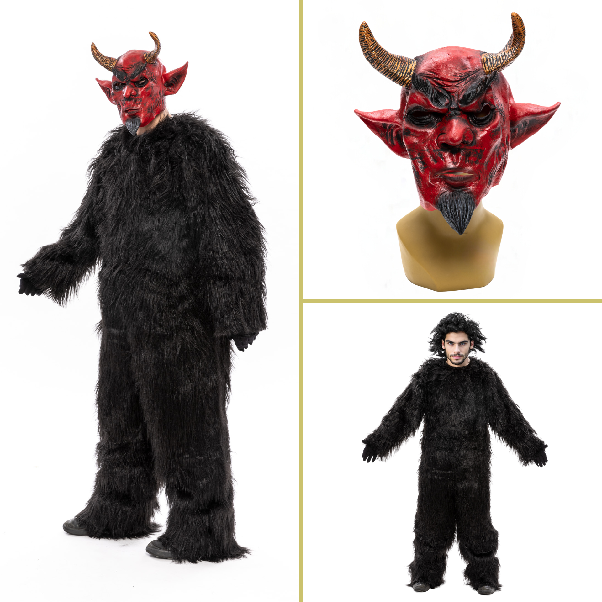 Krampus SET Overall  X-LARGE und Maske