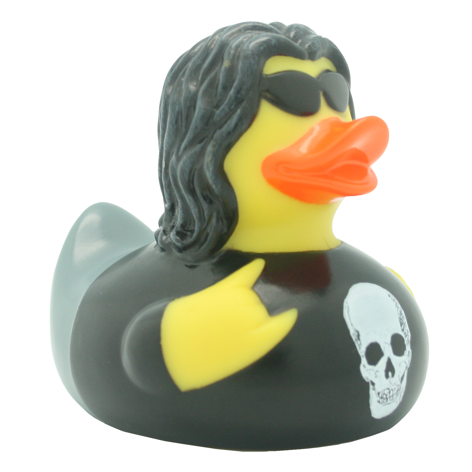 Heavy Metal Badeente 8,5cm schwarz