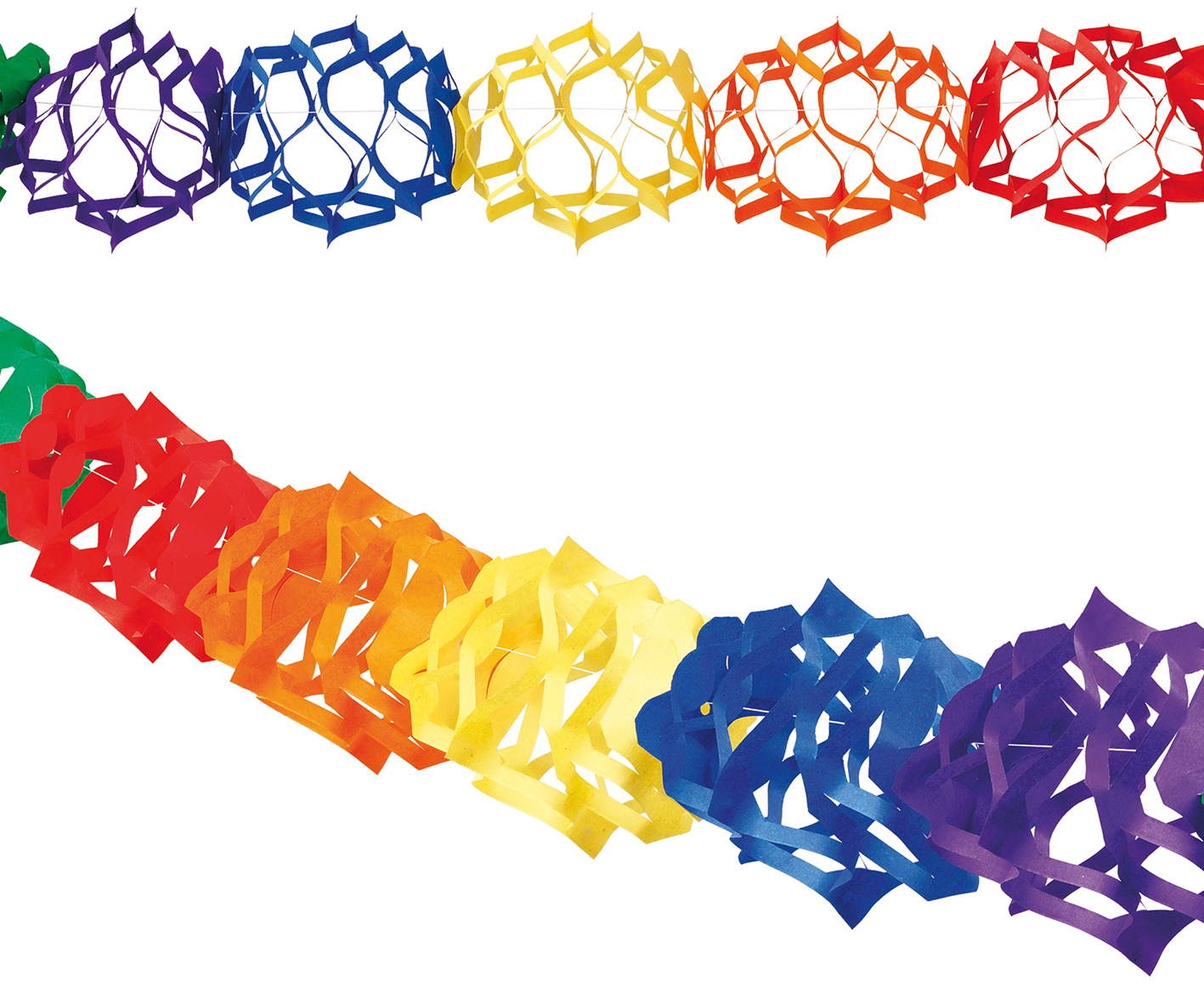 Girlande bunt 4m 12x12cm