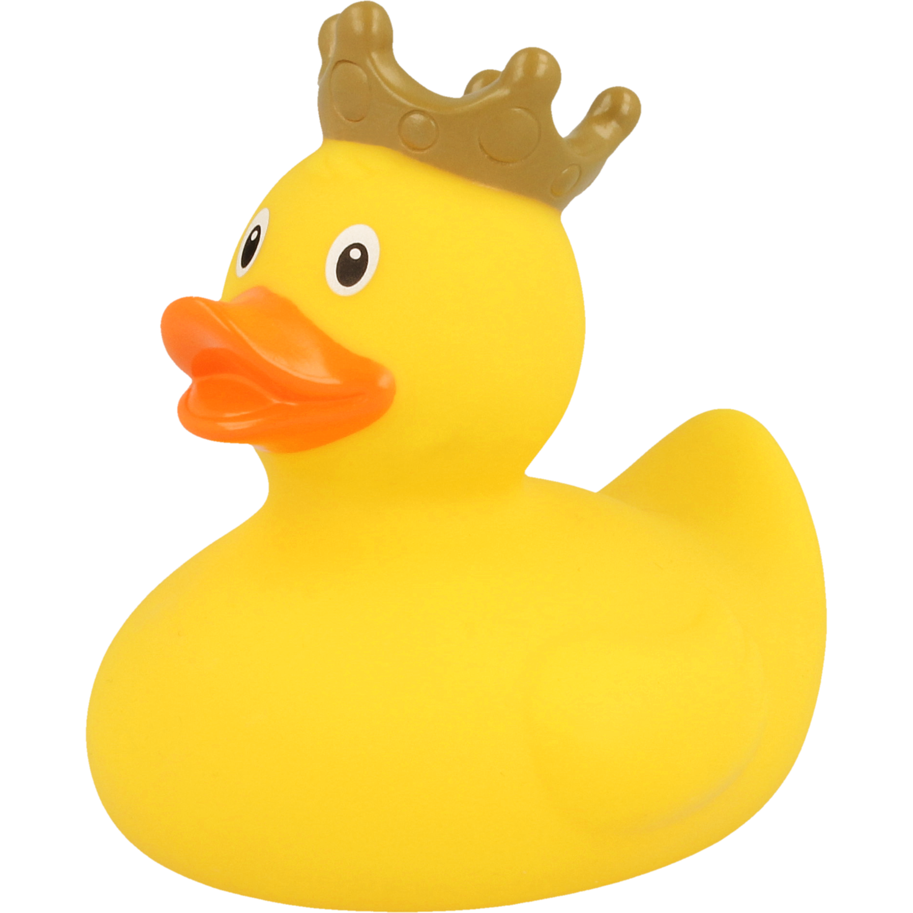 Gelbe Quietschente mit goldener Krone  ca. 8,5cm