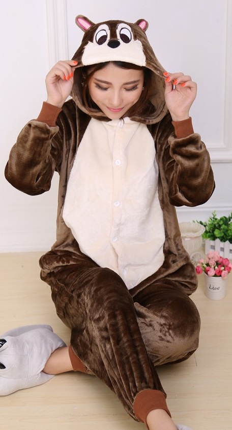 Brauner Affen Overall   LARGE für Erwachsene