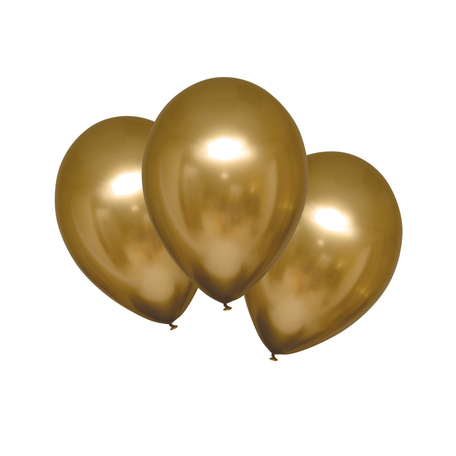 6er Packung goldene Luftballons 27,5cm
