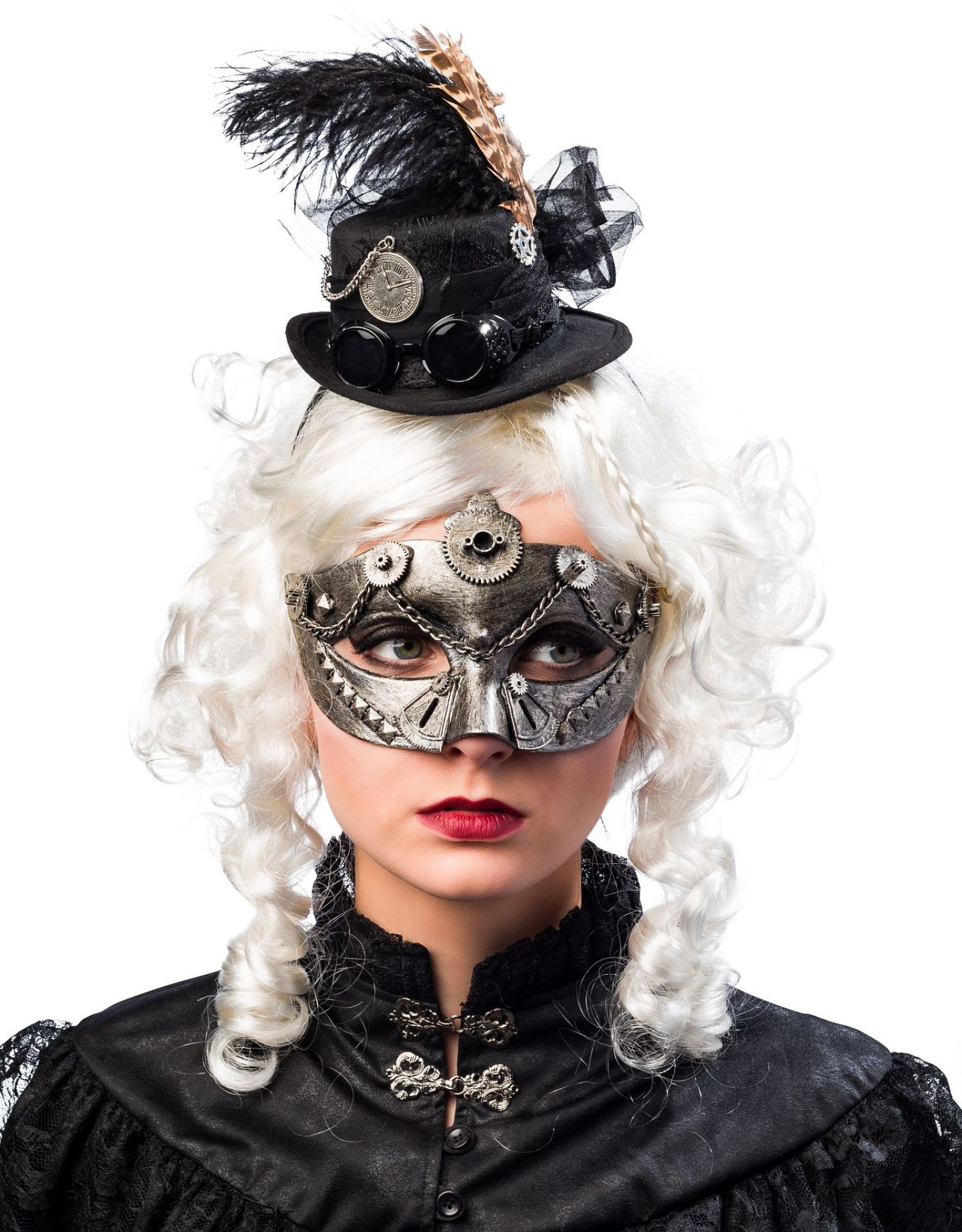 Mini Steampunk Hut schwarz