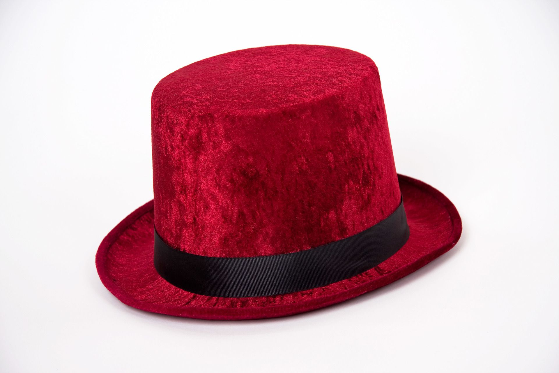 Samt Zylinder weinrot Höhe ca.14cm