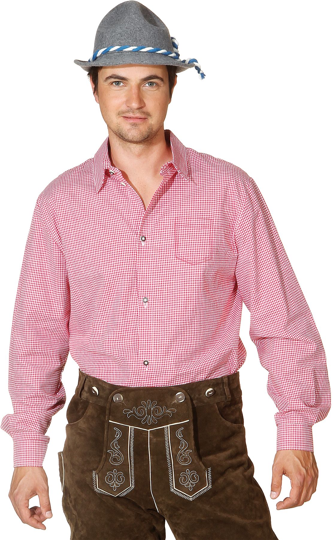 Trachten Hemd rot-weiss karriert 50/52