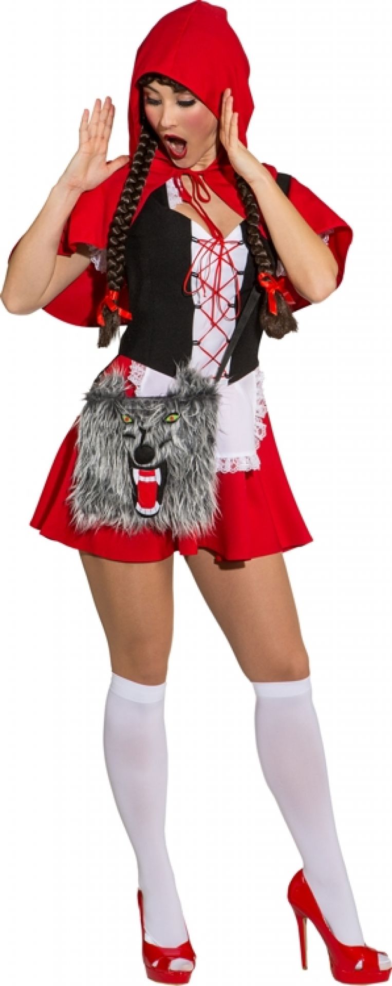 Rotkäppchen  Kleid m.Cape  Gr. 40