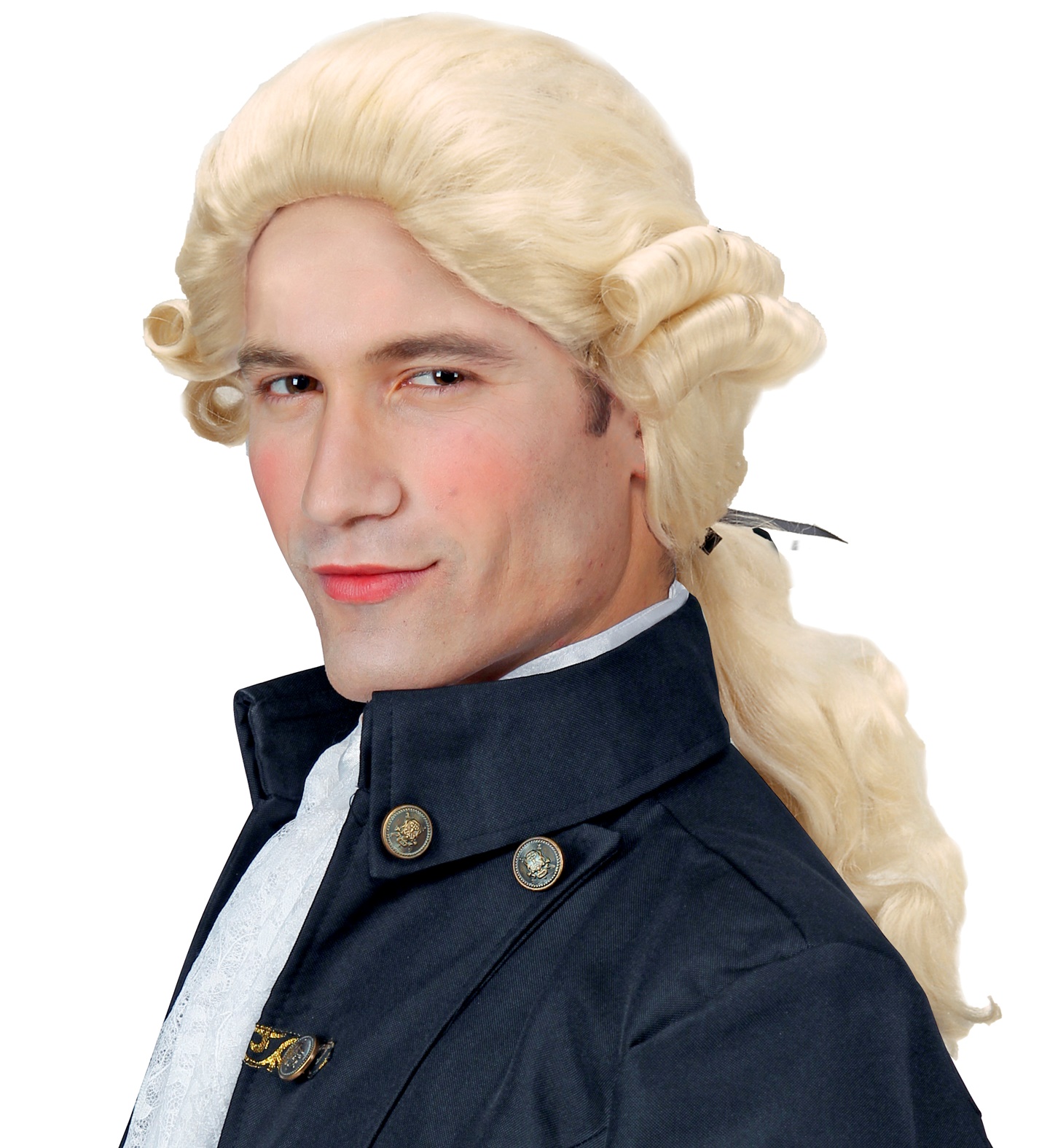 Amadeus Perücke blond mit offenem Zopf