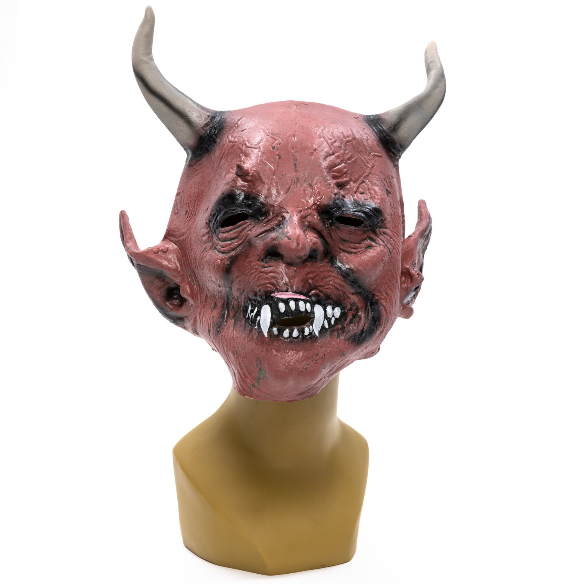 Teufel - Krampus Maske "Dämon" mit Hörnern