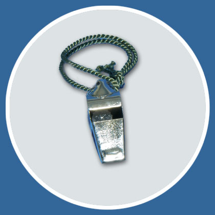 Trillerpfeife aus Metall *)