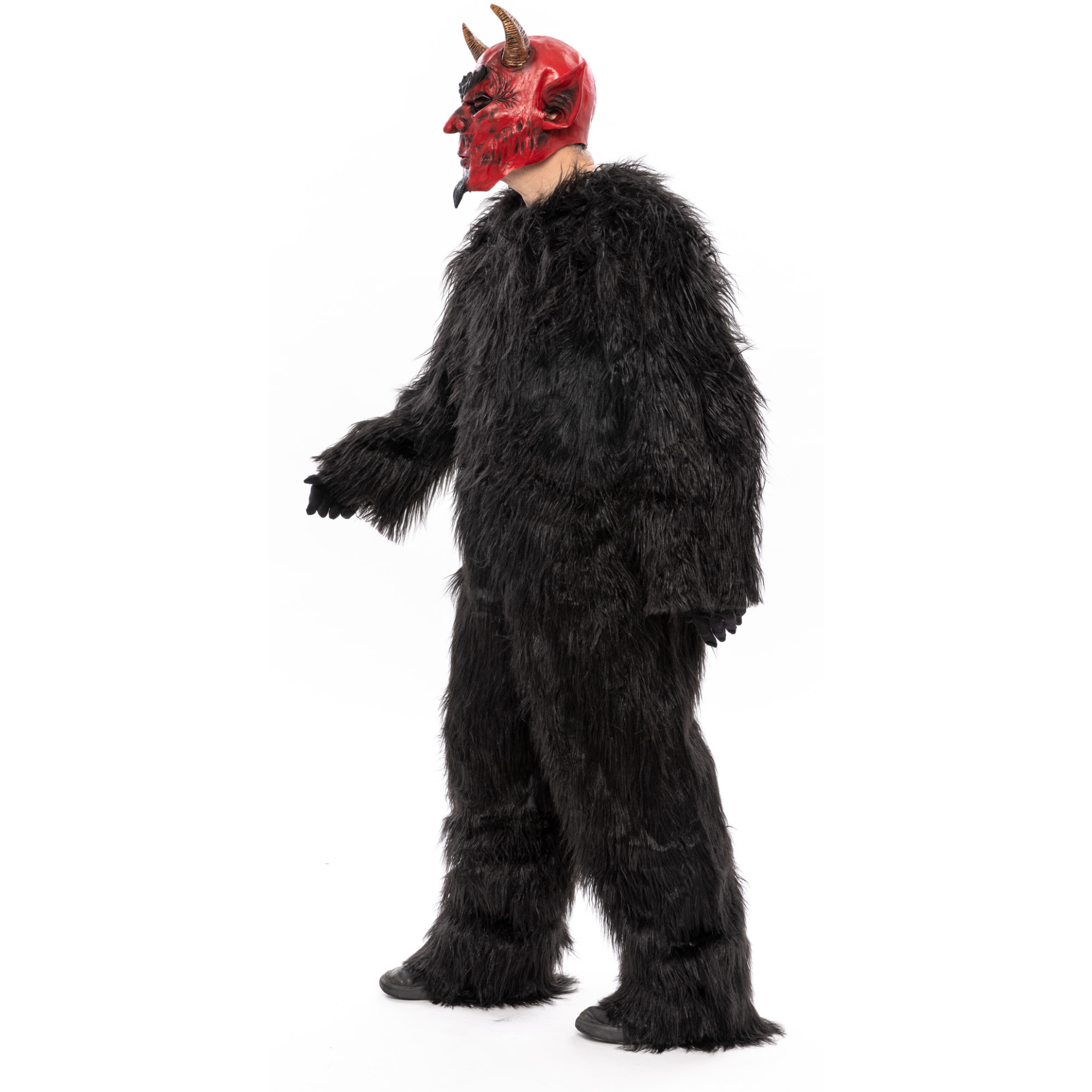 Krampus SET Overall MEDIUM mit Maske für Erwachsene