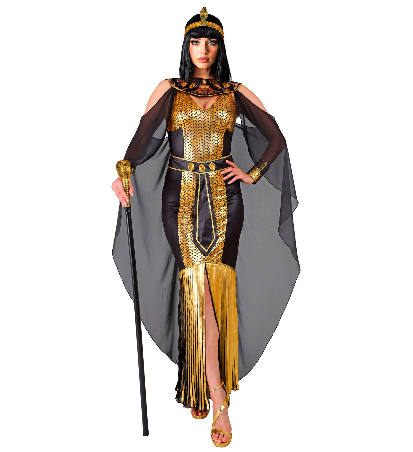 Cleopatra Kleid schwarz-gold SMALL