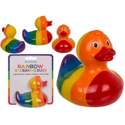 Regenbogen Badeente ca. 10,5cm