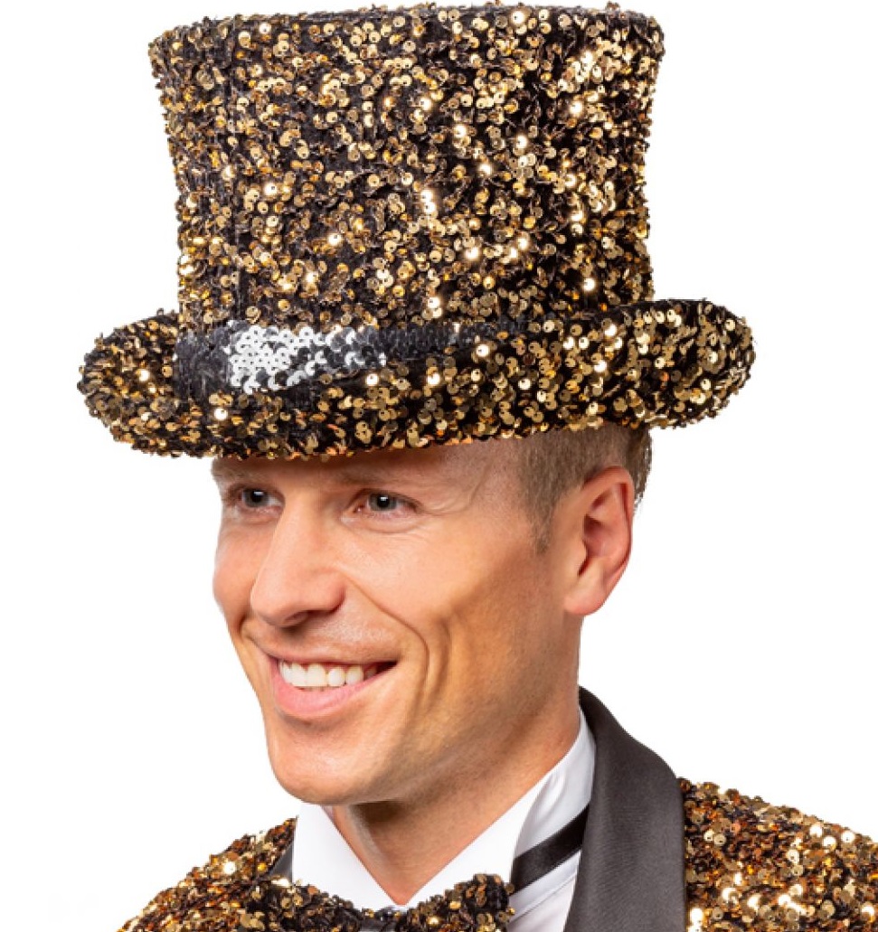 Gold Pailletten Zylinder Deluxe