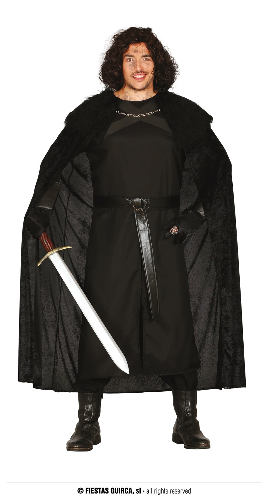 Mittelalter Wächter Kutte mit Umhang 48/50  M