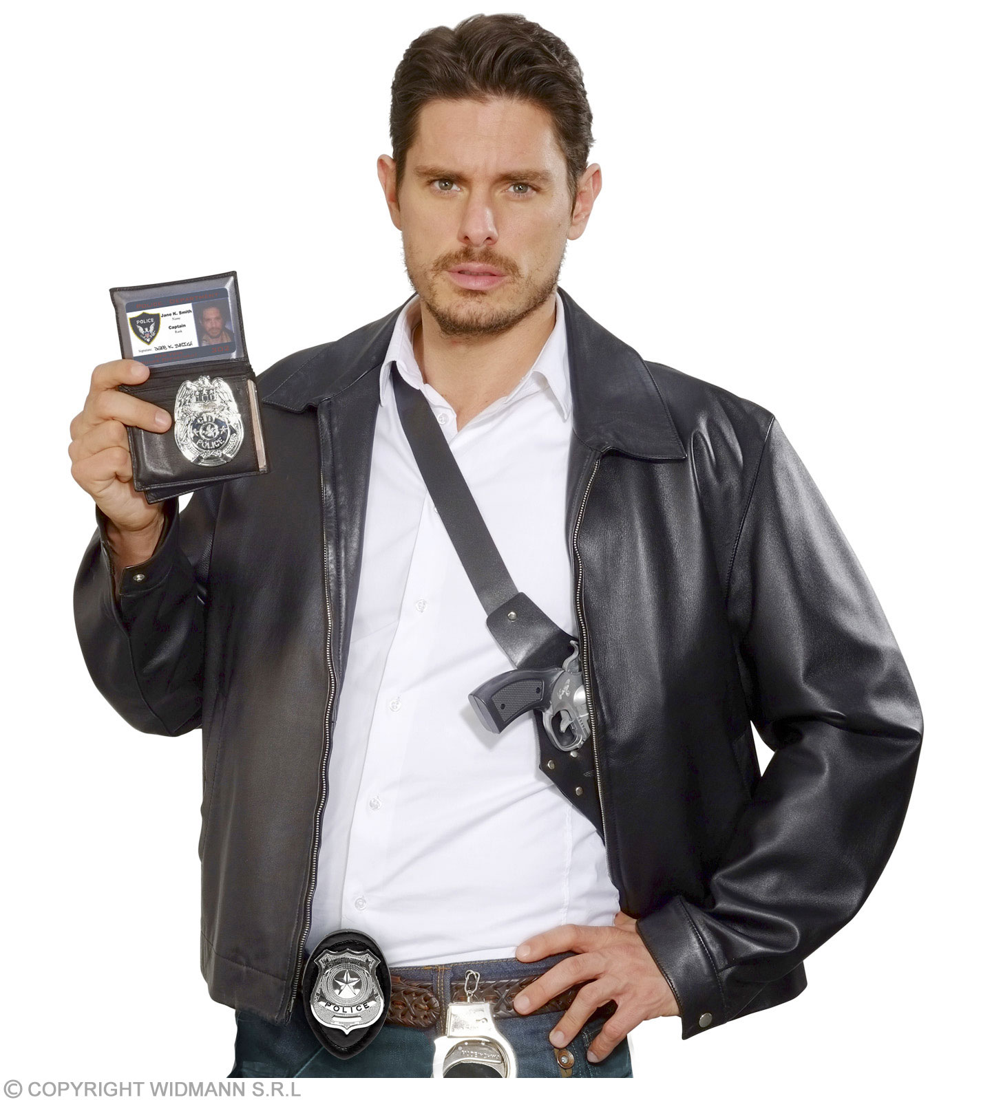 Polizeimarke mit Kette Metall