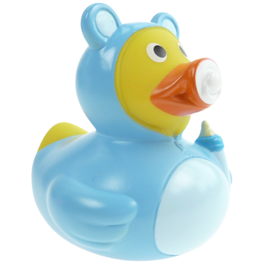 Baby Boy Badeente hellblau 8cm