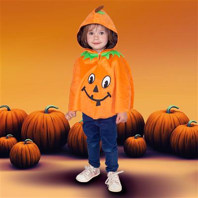 Kürbis Umhang für Kinder  2-4 Jahre