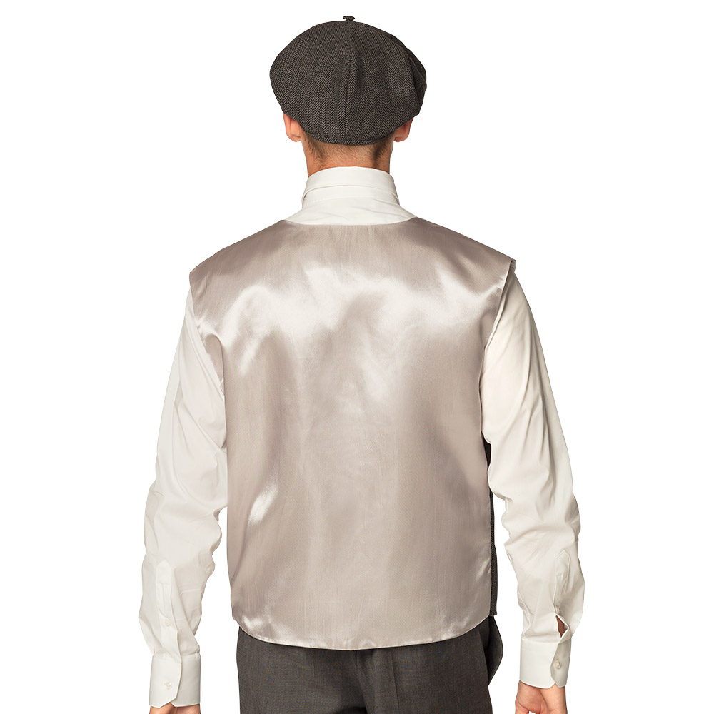 20er Jahre Weste M/L grau mit Schieberkappe