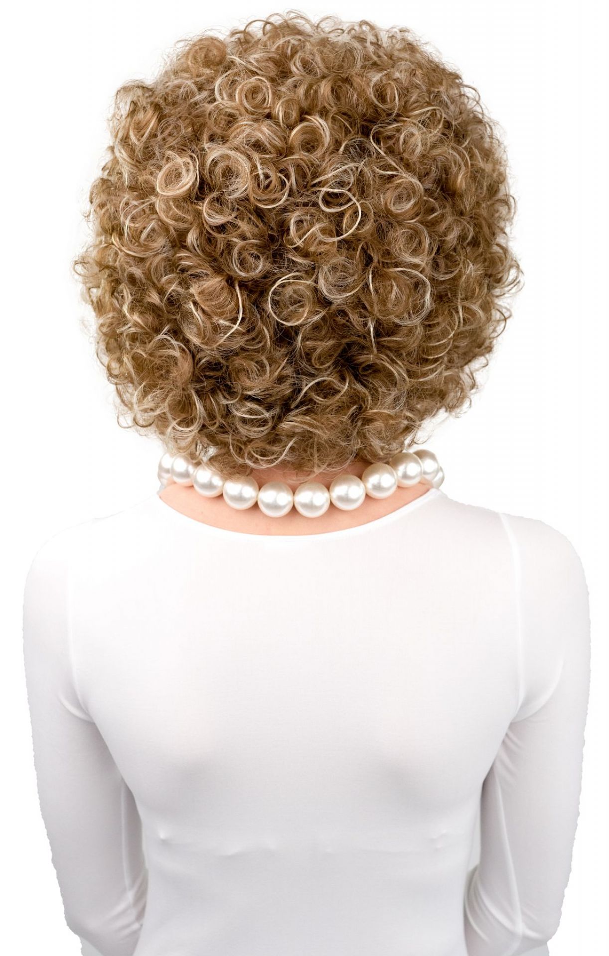 Locken Perücke  braun-blond