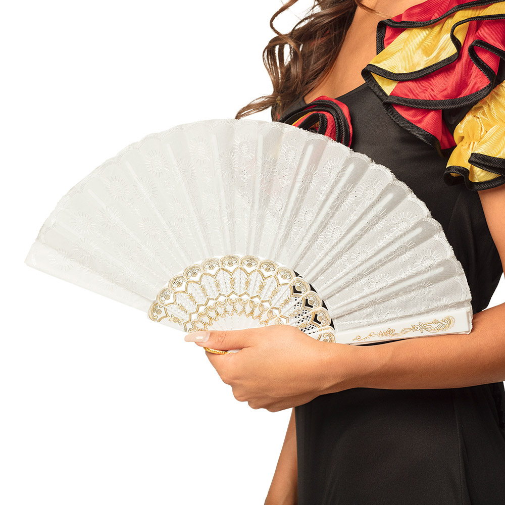 Spitzenfächer weiss