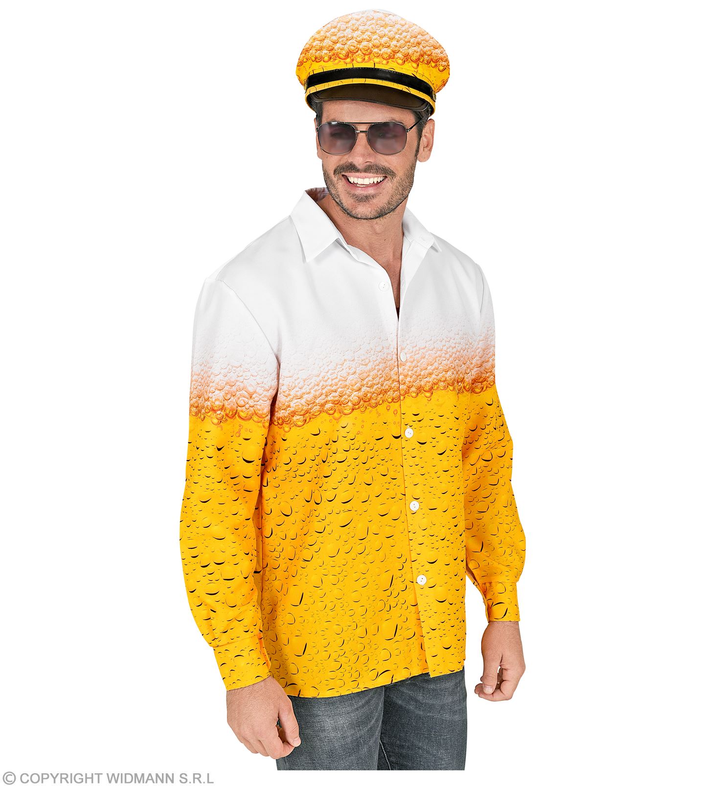 Bier Trinker Hemd mit Mütze S/M