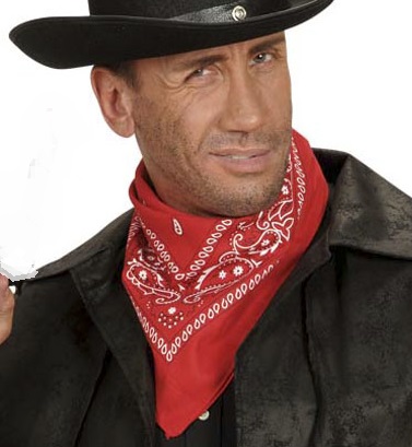 Cowboy Halstuch Bandana rot 100% Baumwolle  *)