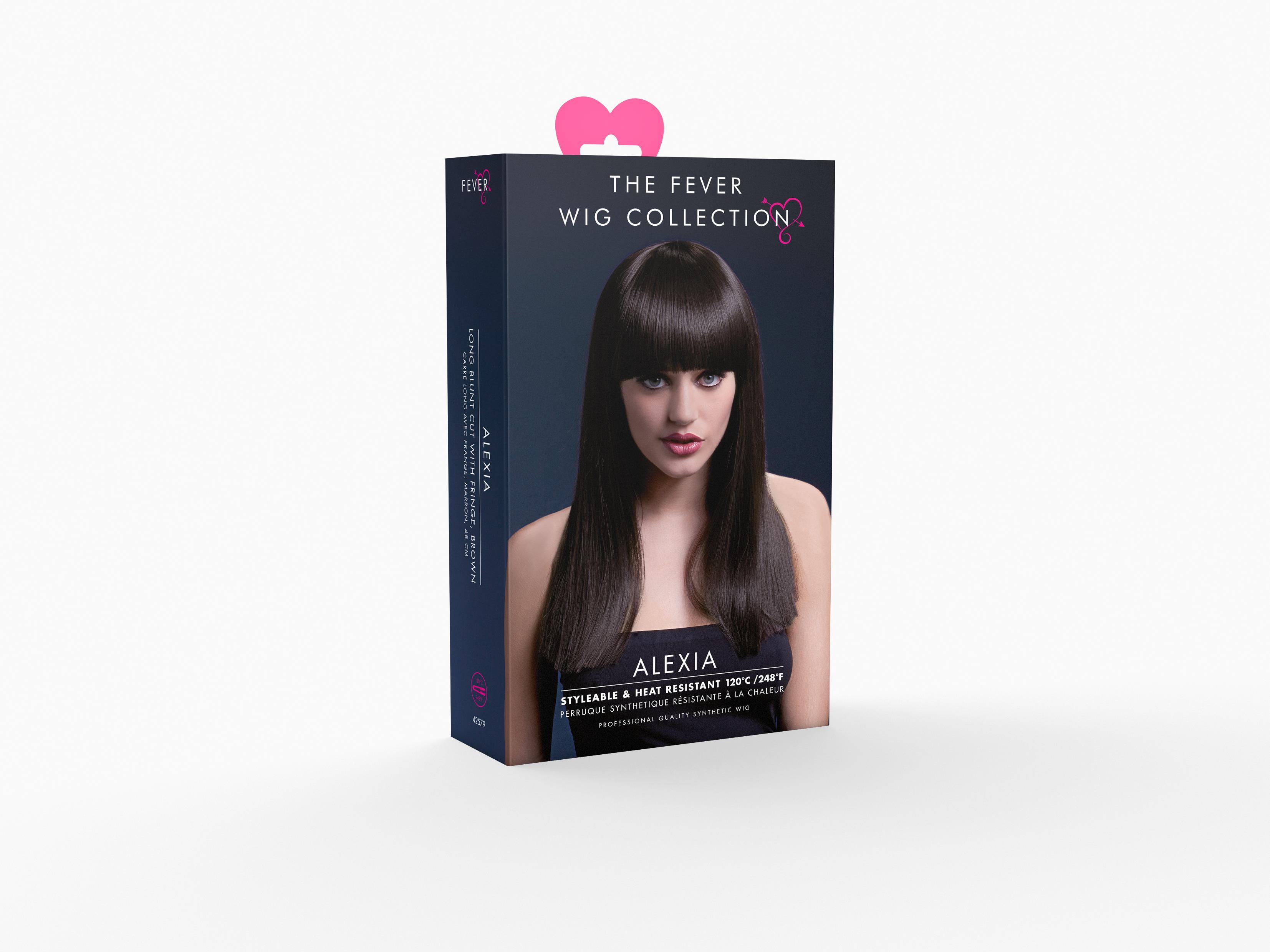 Alexia braun Perücke Premium Qualität