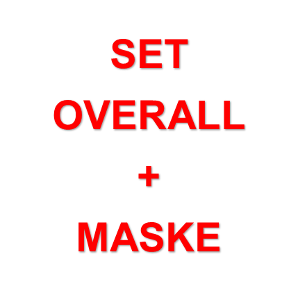 Krampus SET Overall Größe 140 schwarz mit Kinder Maske