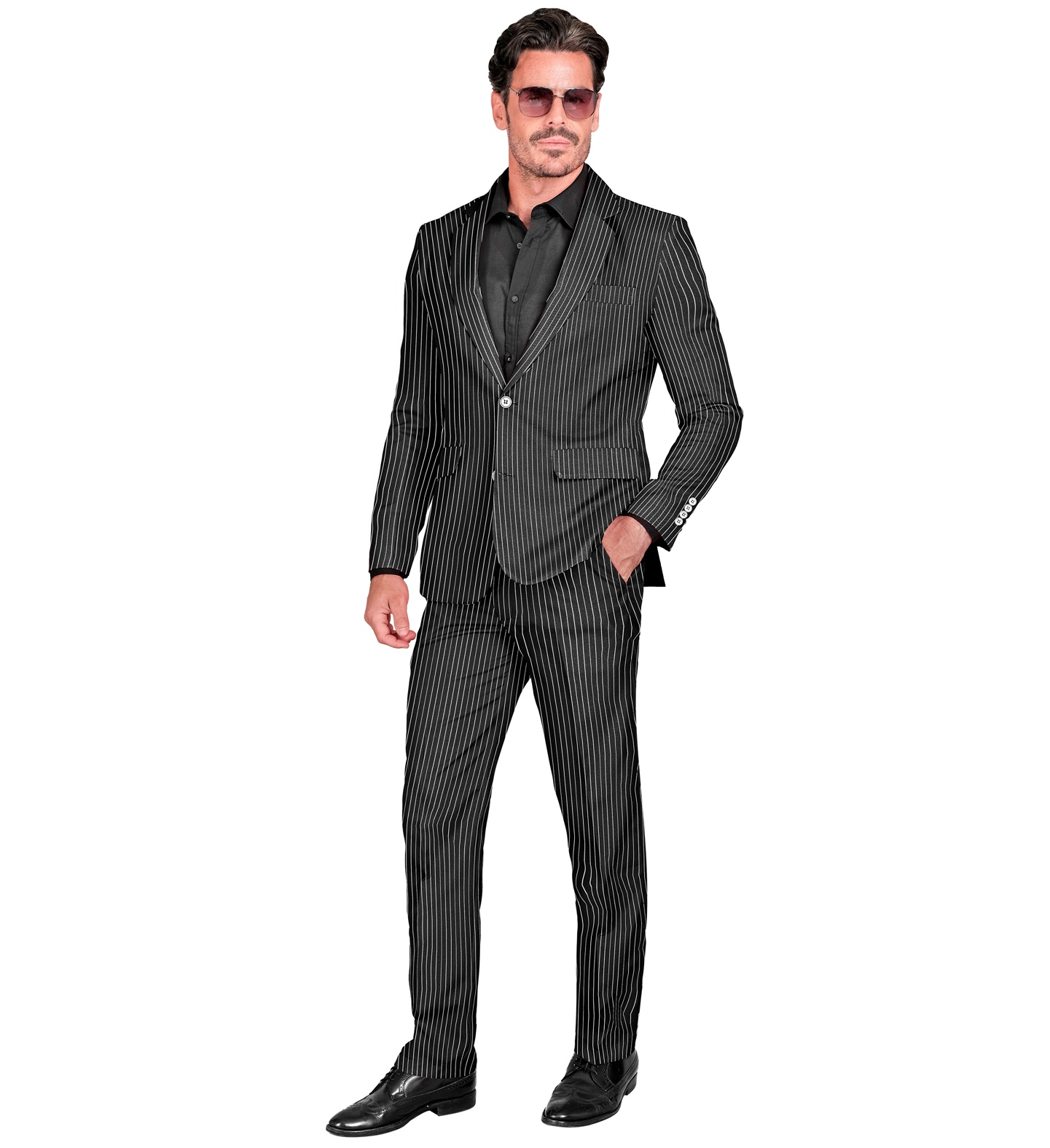 Gangster Anzug  SMALL  Jackett und Hose nadelstreif