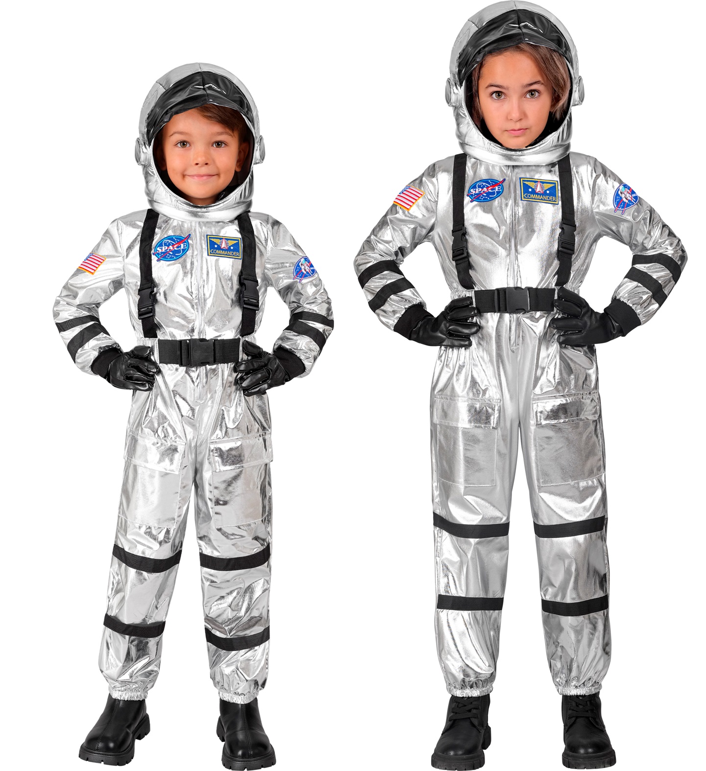 Silber Astronauten Overall  128  mit Helm