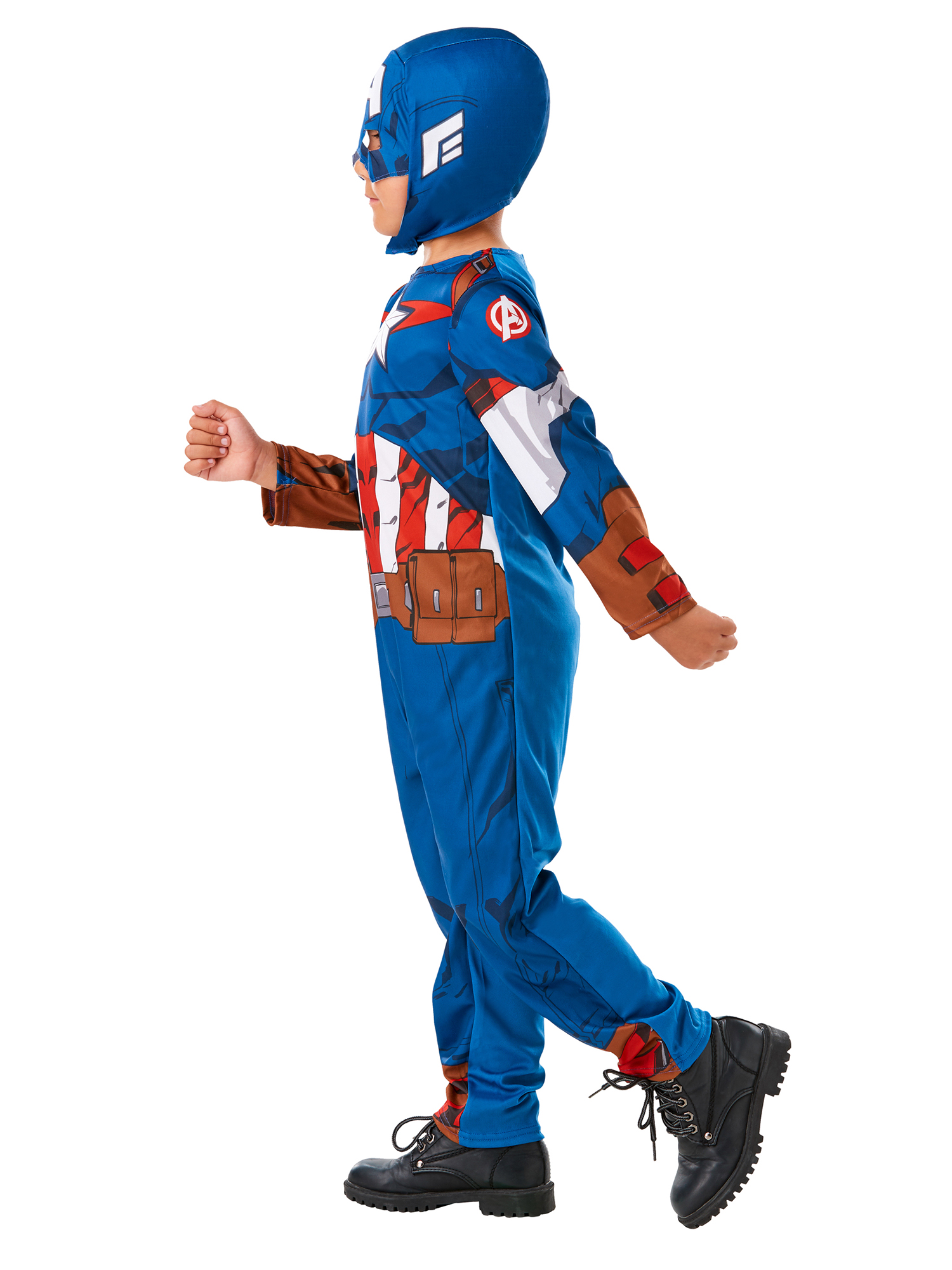 Captian America Overall Gr.128 - 7-8 Jahre mit Maske