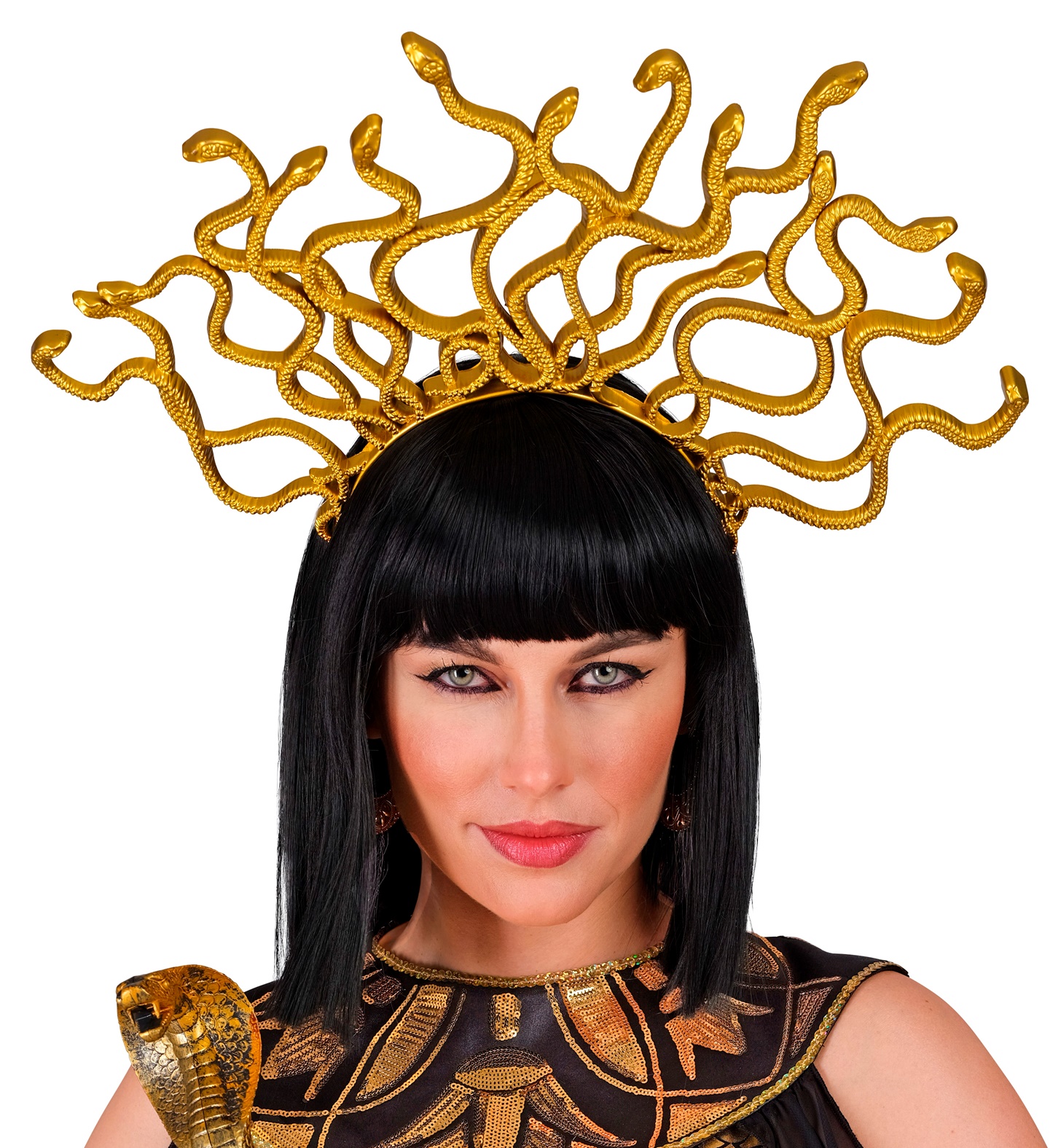 Haarreifen Medusa mit goldenen Schlangen