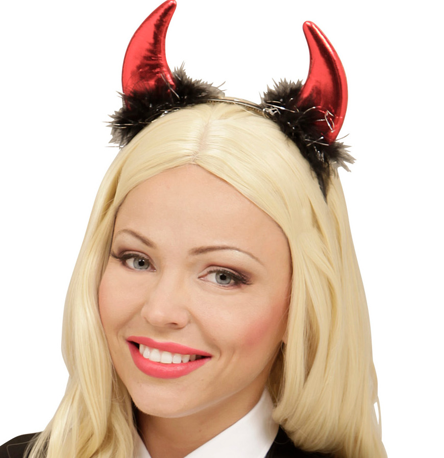 Teufelshörner rot  metallic