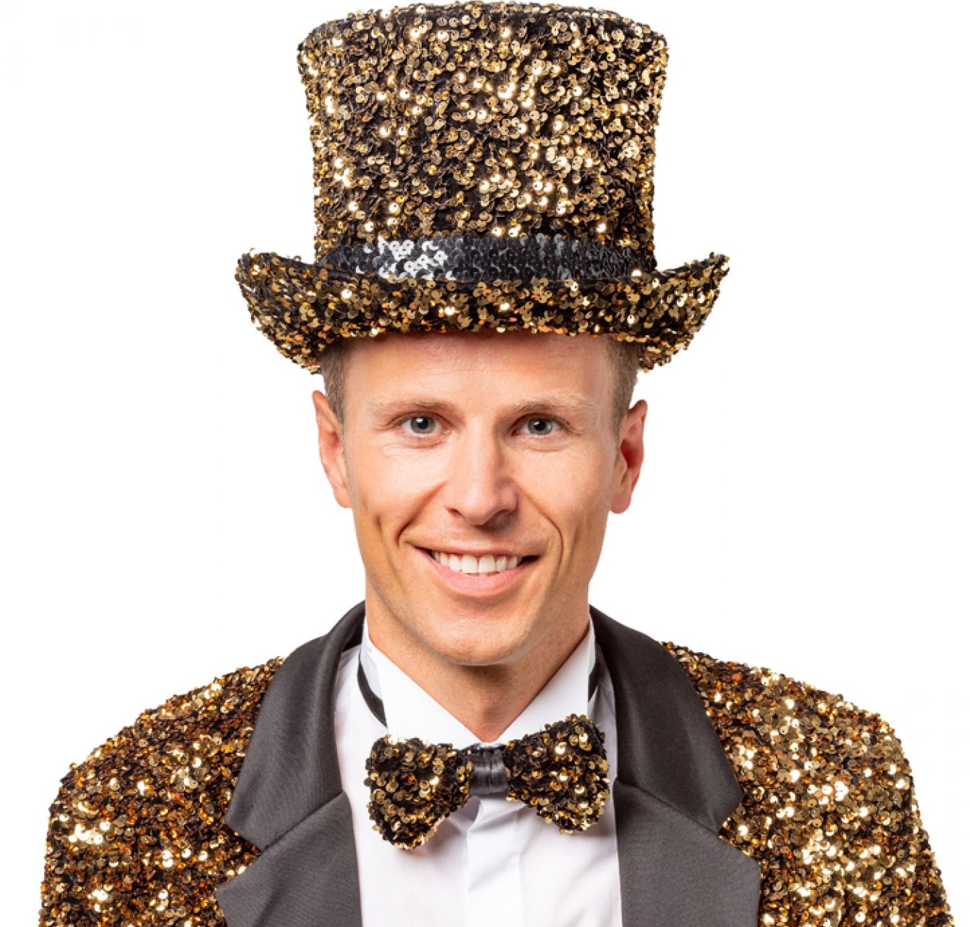 Gold Pailletten Zylinder Deluxe