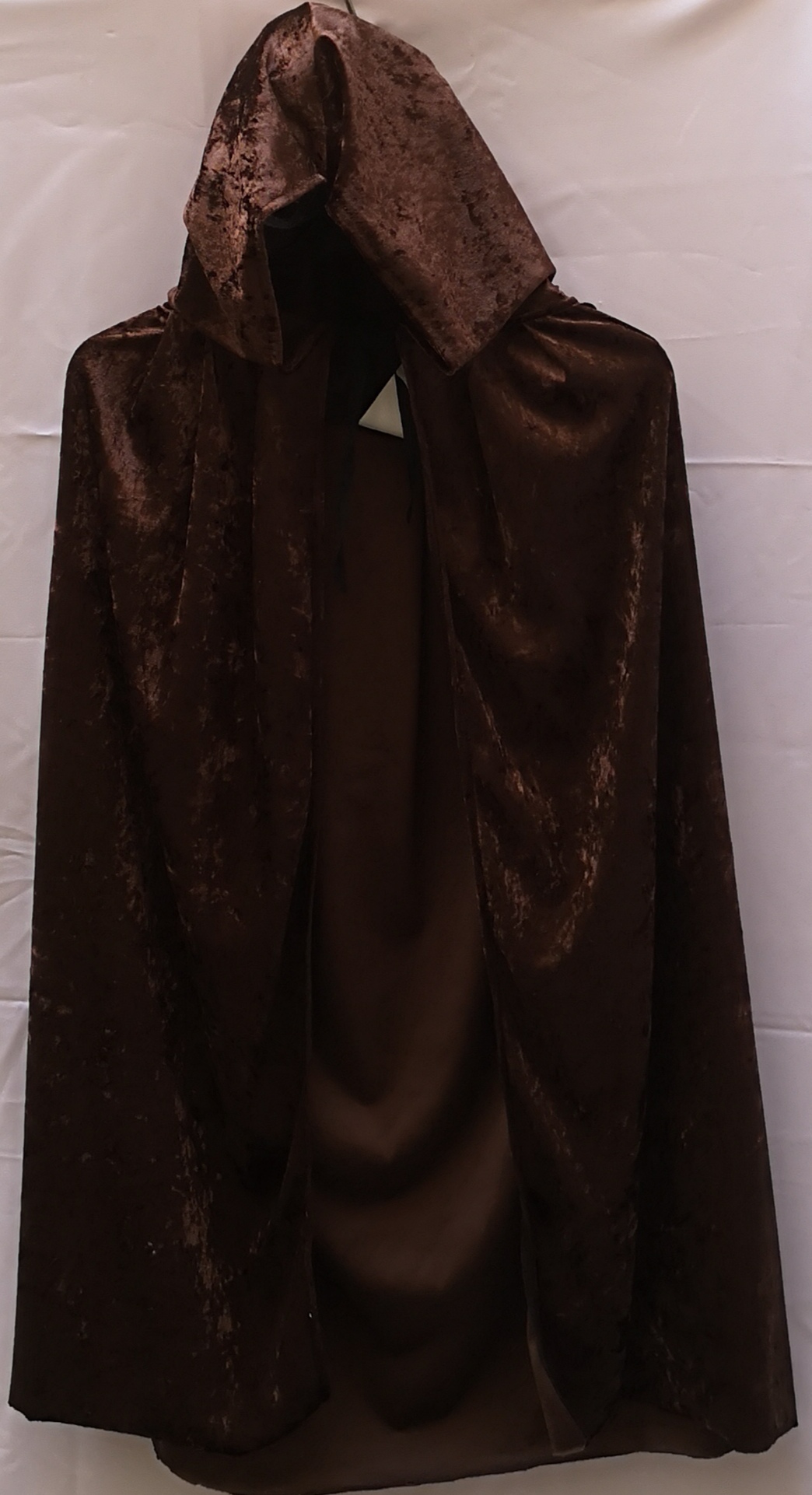 Velour Umhang BRAUN   XS  90cm