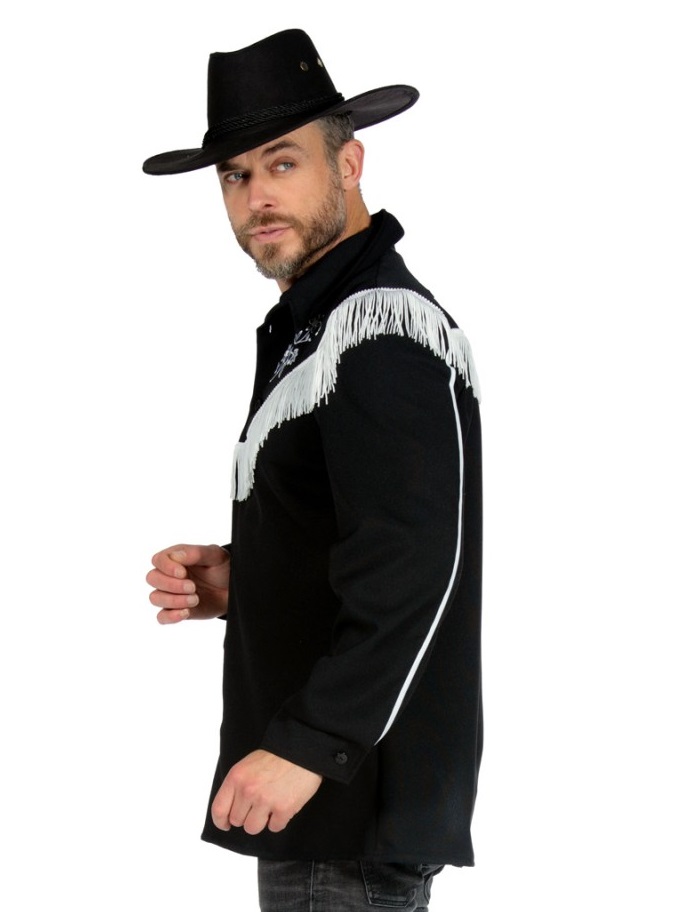 Schwarzes Western Hemd Gr. 50