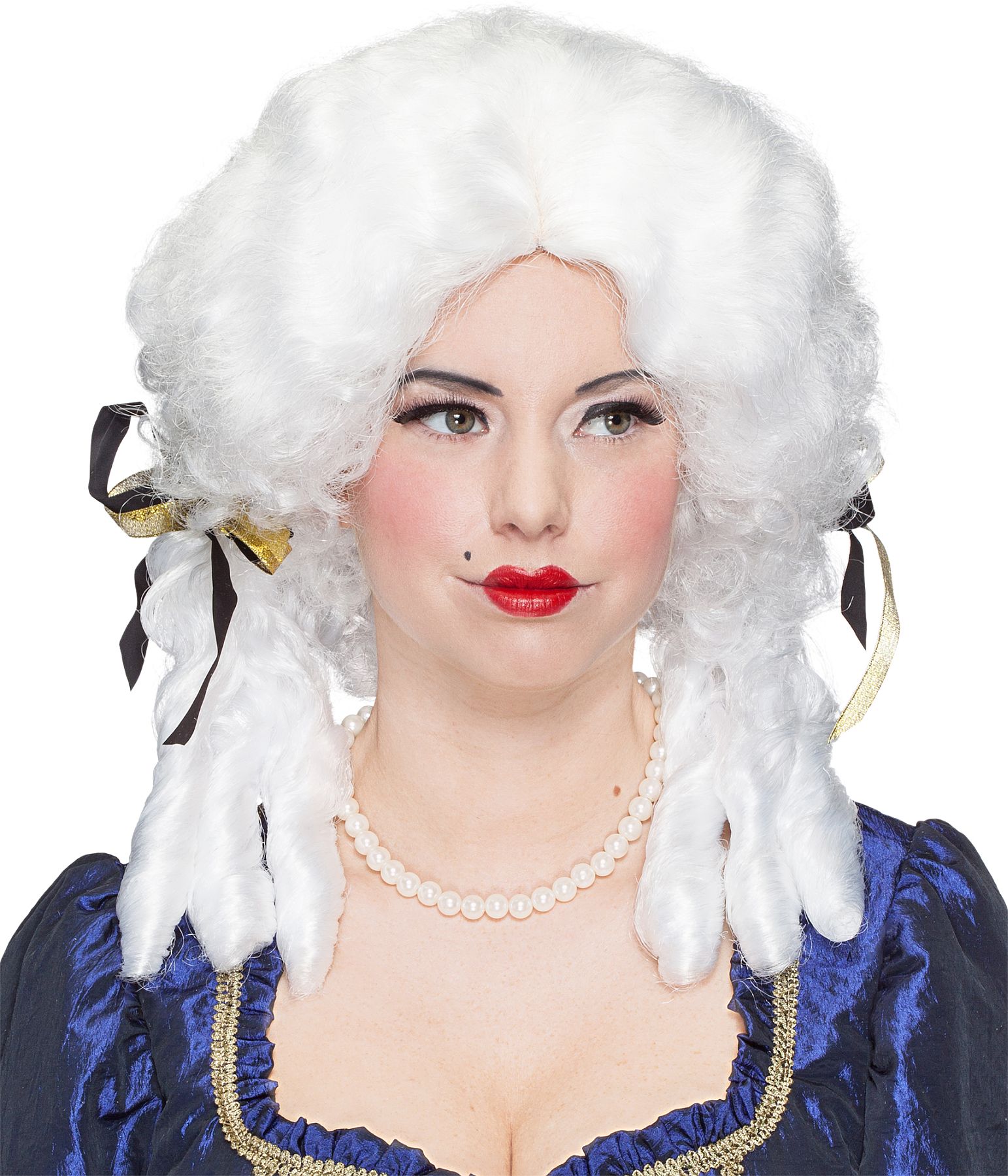 Damen Barock Perücke weiss